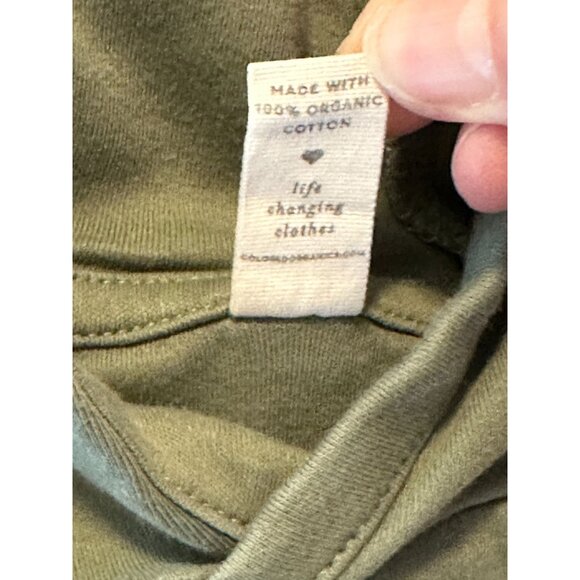 Colored Organics unisex 4T thyme organic cotton Madison pullover with long sleev - Picture 5 of 8